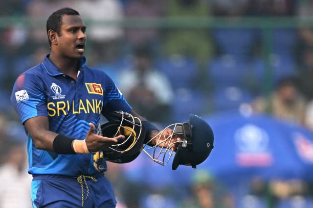 Shockingly Angelo mathews got out due to"timed out" .